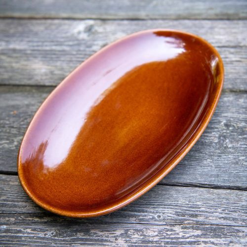 copper clay oval platter 01