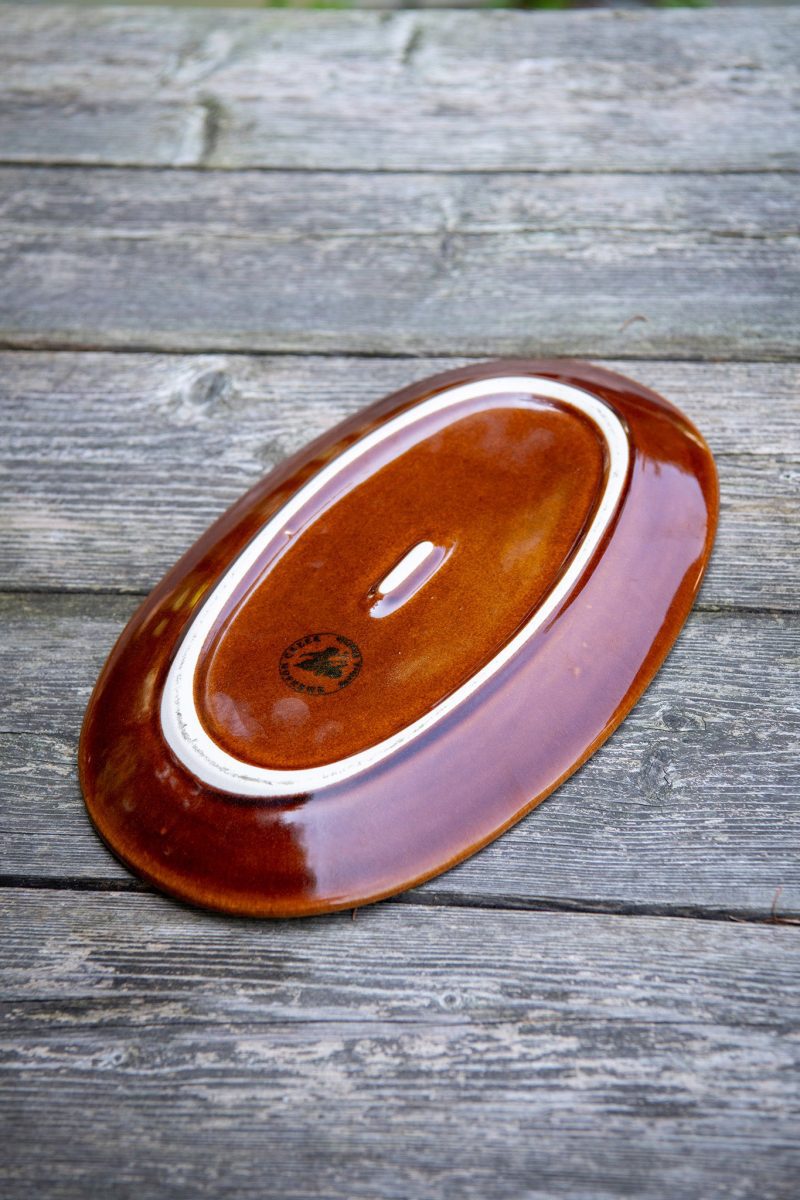 copper clay oval platter 03