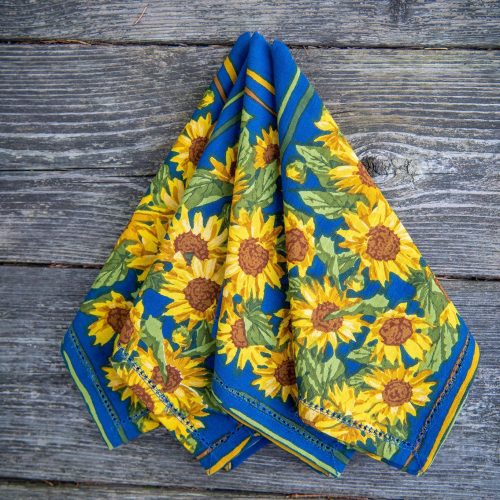 napkins navy sunflower 02