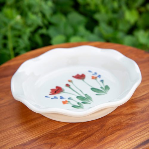 pie plate red poppy 03