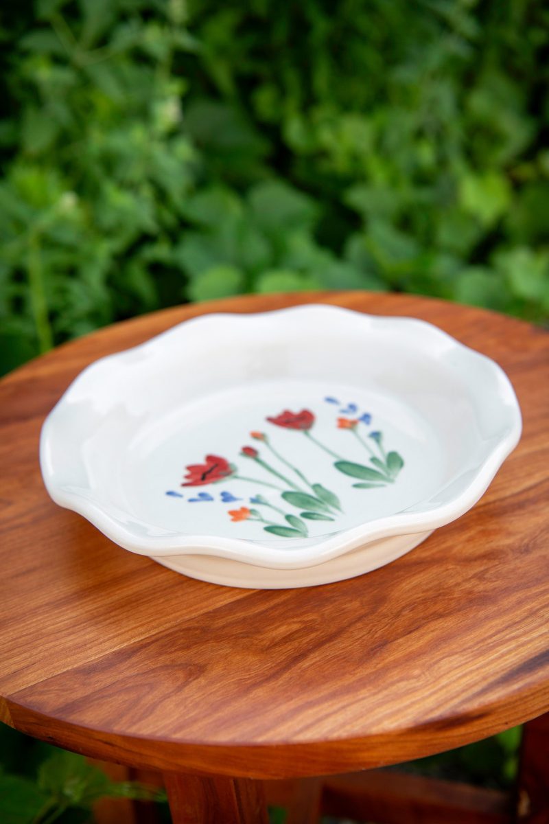 pie plate red poppy 03